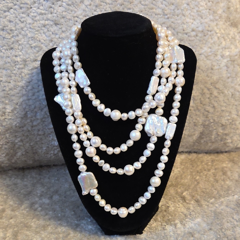 Lustrous Multi-Strand Pearl Necklace